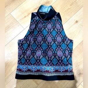 Emporia Armani vintage blouse with turtleneck style and silk fabric. Xs